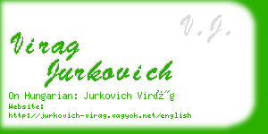 virag jurkovich business card